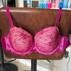 Victoria’s Secret 34DDD Fuchsia Dream Angel Lace Underwire Bra - Women Intimates